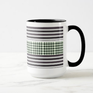 Farbenfrohe gestreifte Kaffeemaschine Tasse