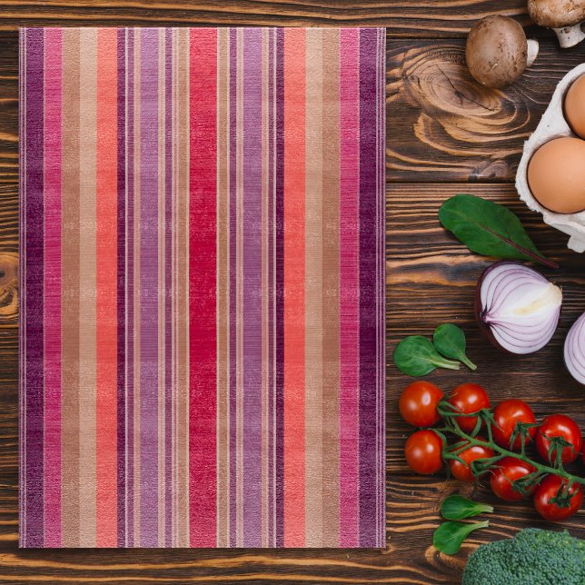 Farbenfrohe gestreifte Stoffe Art Coppingboard Schneidebrett (Von Creator hochgeladen)