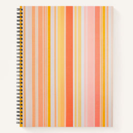 Farbenfrohe gestreifte Stoffe Art Spirale Notebook Notizbuch