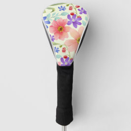Farbenfrohe gestrichene Blume Golf Headcover
