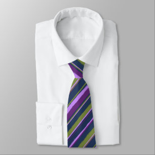 Farbenfrohe, gewebte Violette, Olive & Navy, beids Krawatte