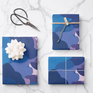 Farbenfrohe Gewitterwolken Geschenkpapier Set