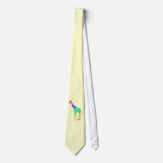 Farbenfrohe Giraffe Krawatte (Vorderseite)