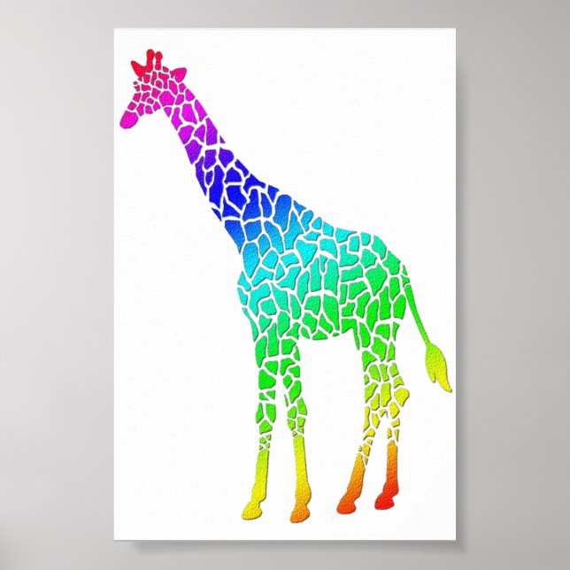 Farbenfrohe Giraffe Poster (Vorne)