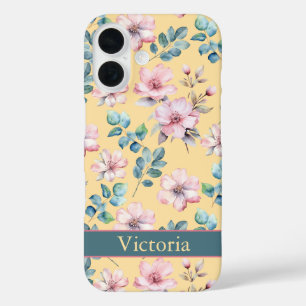 Farbenfrohe Girly Floral iPhone / iPad Fall 16 Hülle