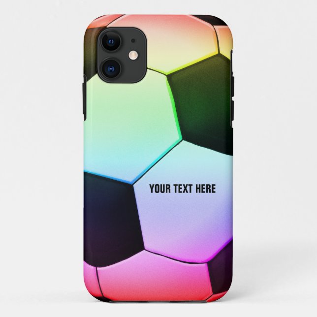 Farbenfrohe Girly Soccer | Fußball Case-Mate iPhone Hülle (Rückseite)