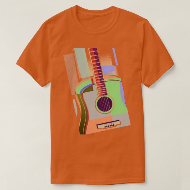 Farbenfrohe Gitarre-T - Shirt (Design vorne)
