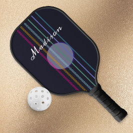 Farbenfrohe Gitarrenstränge Sleek Moderne Mit Mono Pickleball Schläger