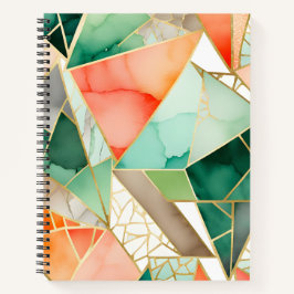 Farbenfrohe Glasmosaik Art Spirituosen Notebook Notizbuch