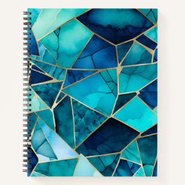 Farbenfrohe Glasmosaik Art Spirituosen Notebook Notizbuch