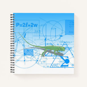 Farbenfrohe Gleichungen Geometrische Gestaltungen Notizbuch