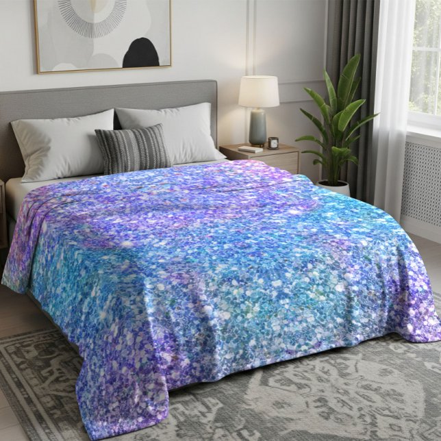 Farbenfrohe Glitter-Textur Fleecedecke (Von Creator hochgeladen)