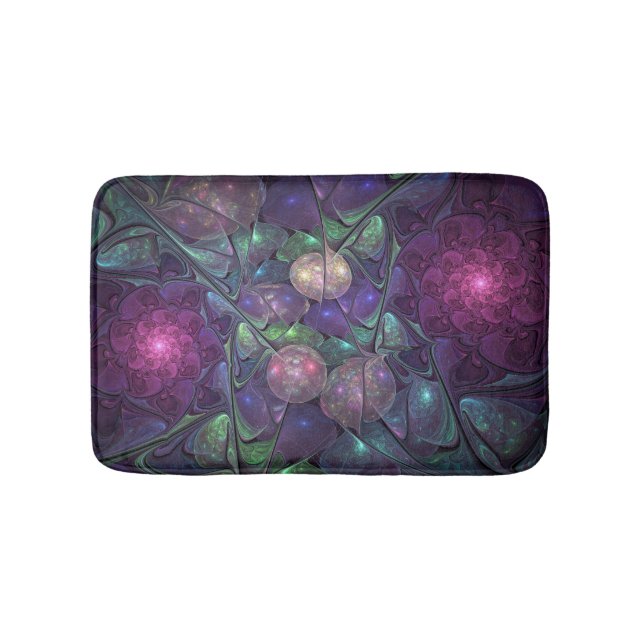 Farbenfrohe Glitterwochen Modernes Abstraktes Frak Badematte (Vorderseite)