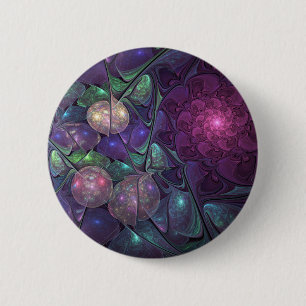 Farbenfrohe Glitterwochen Modernes Abstraktes Frak Button