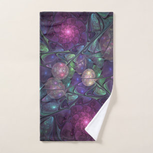 Farbenfrohe Glitterwochen Modernes Abstraktes Frak Handtuch