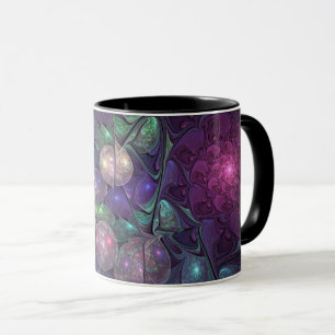 Farbenfrohe Glitterwochen Modernes Abstraktes Frak Tasse