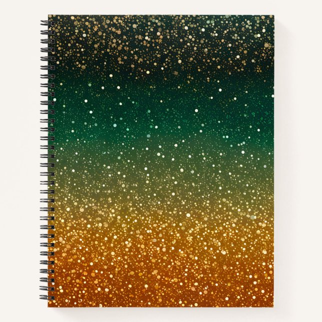 Farbenfrohe Glitzer Art Spirituosen Notebook Notizbuch (Vorderseite)