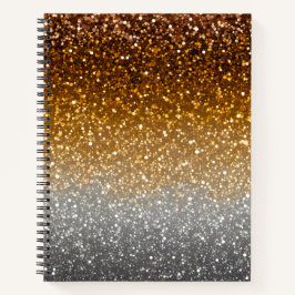 Farbenfrohe Glitzer Art Spirituosen Notebook Notizbuch