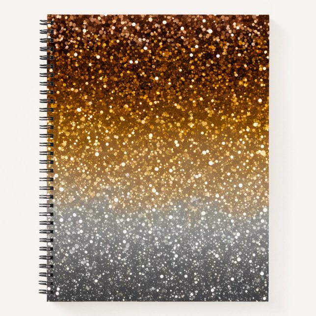 Farbenfrohe Glitzer Art Spirituosen Notebook Notizbuch (Vorderseite)