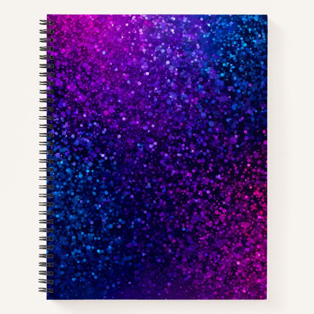 Farbenfrohe Glitzer Art Spirituosen Notebook Notizbuch (Vorderseite)