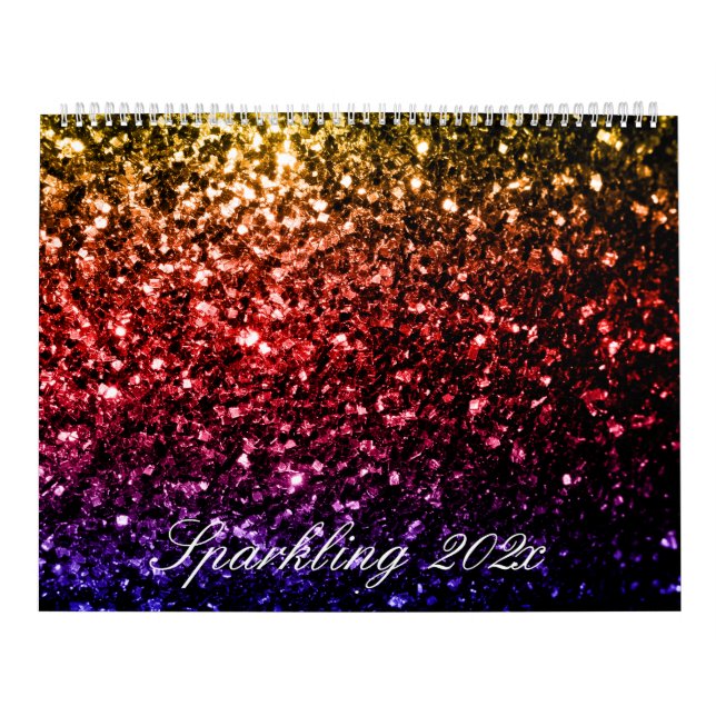 Farbenfrohe Glitzern - Terminkalender 2025 Kalender (Titelbild)