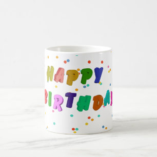 Farbenfrohe Glückwünsche zum Geburtstag Party Kaffeetasse