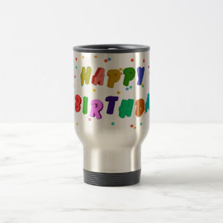 Farbenfrohe Glückwünsche zum Geburtstag Party Reisebecher