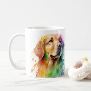 Farbenfrohe Golden Retriever Dose Kaffee Tasse, Cu Kaffeetasse