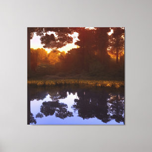 Farbenfrohe goldene Stunde Lago Canvas Printwerbun Leinwanddruck
