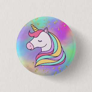Farbenfrohe goldgefleckte magische Einheit Button
