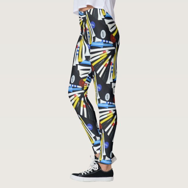 Farbenfrohe Golf-T-Shirts Leggings (Links)