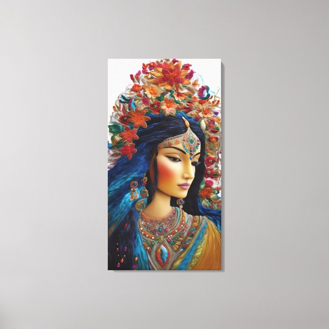 Farbenfrohe göttliche Feminie Kunst Leinwanddruck (Vorderseite)