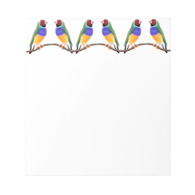 Farbenfrohe Gouldian Finish Notepad Notizblock (Vorderseite)