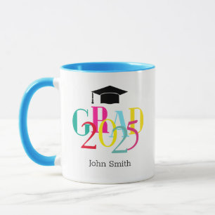 Farbenfrohe GRAD 2024 Custom Abschluss Tasse