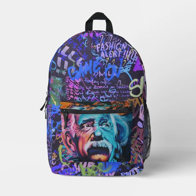 Farbenfrohe Graffiti Art Bedruckter Rucksack (Vorderseite)