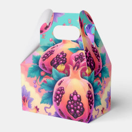 Farbenfrohe Granatapfel Geschenkschachtel