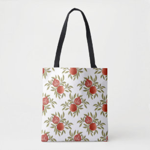 Farbenfrohe Granatapfelmuster-Tasche – Rote Frucht Tasche