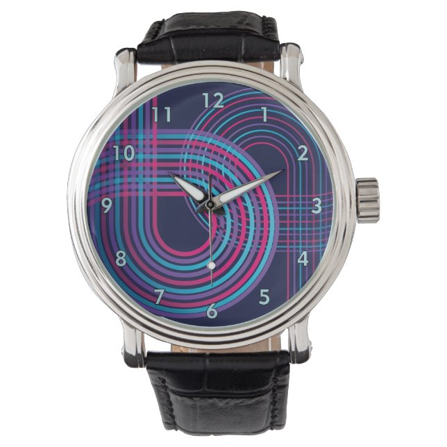 Farbenfrohe Grand-Prix-Rennstrecke Armbanduhr (Vorderseite)