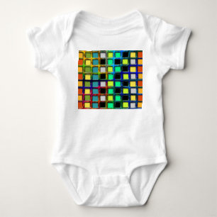Farbenfrohe Grid-gekocht von Shirley Taylor Baby Strampler