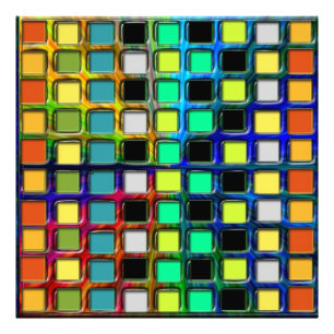 Farbenfrohe Grid-gekocht von Shirley Taylor Fotodruck