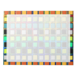 Farbenfrohe Grid-gekocht von Shirley Taylor Notizblock