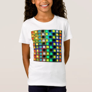 Farbenfrohe Grid gepolstert von Shirley Taylor T-Shirt