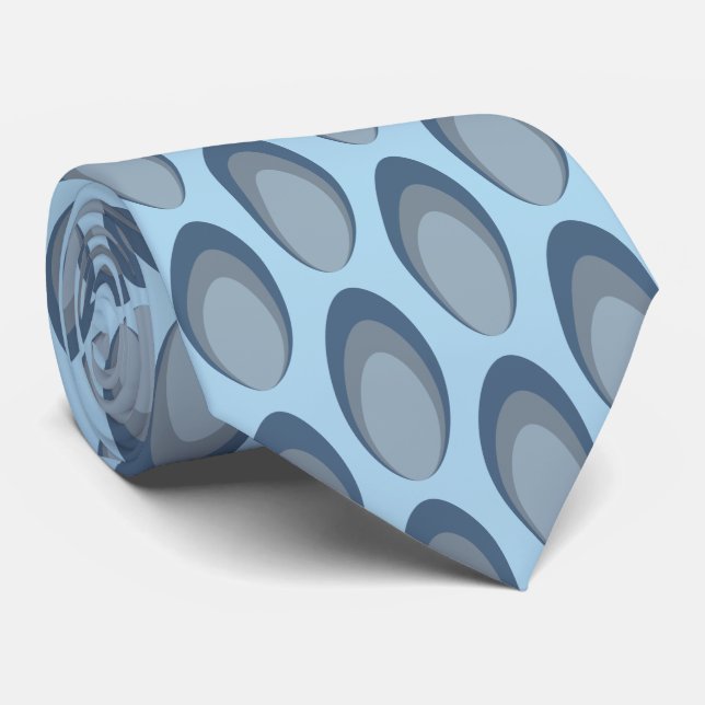 Farbenfrohe Groovy Retro 70er Pattern Neck Tie Krawatte (Gerollt)