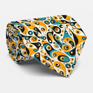 Farbenfrohe Groovy Retro Krawatte