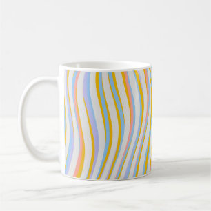 Farbenfrohe Groovy Swirl Kaffeetasse
