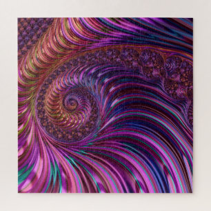Farbenfrohe Groovy Trippy Funky Spiry Fraktal Art