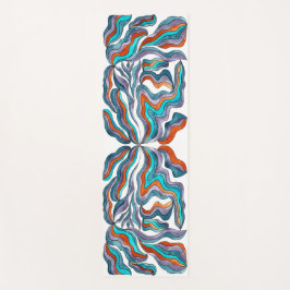 Farbenfrohe Groovy Yogamatte