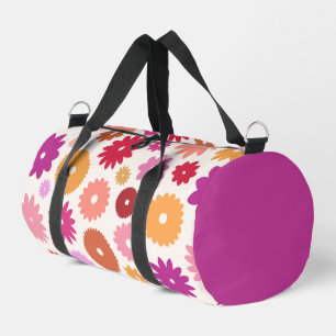Farbenfrohe große Blütenmuster Duffle Bag