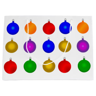 Farbenfrohe große Geschenktasche mit Weihnachtsbri Geschenktüte