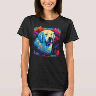 Farbenfrohe Großpyrenäen Hund T-Shirt